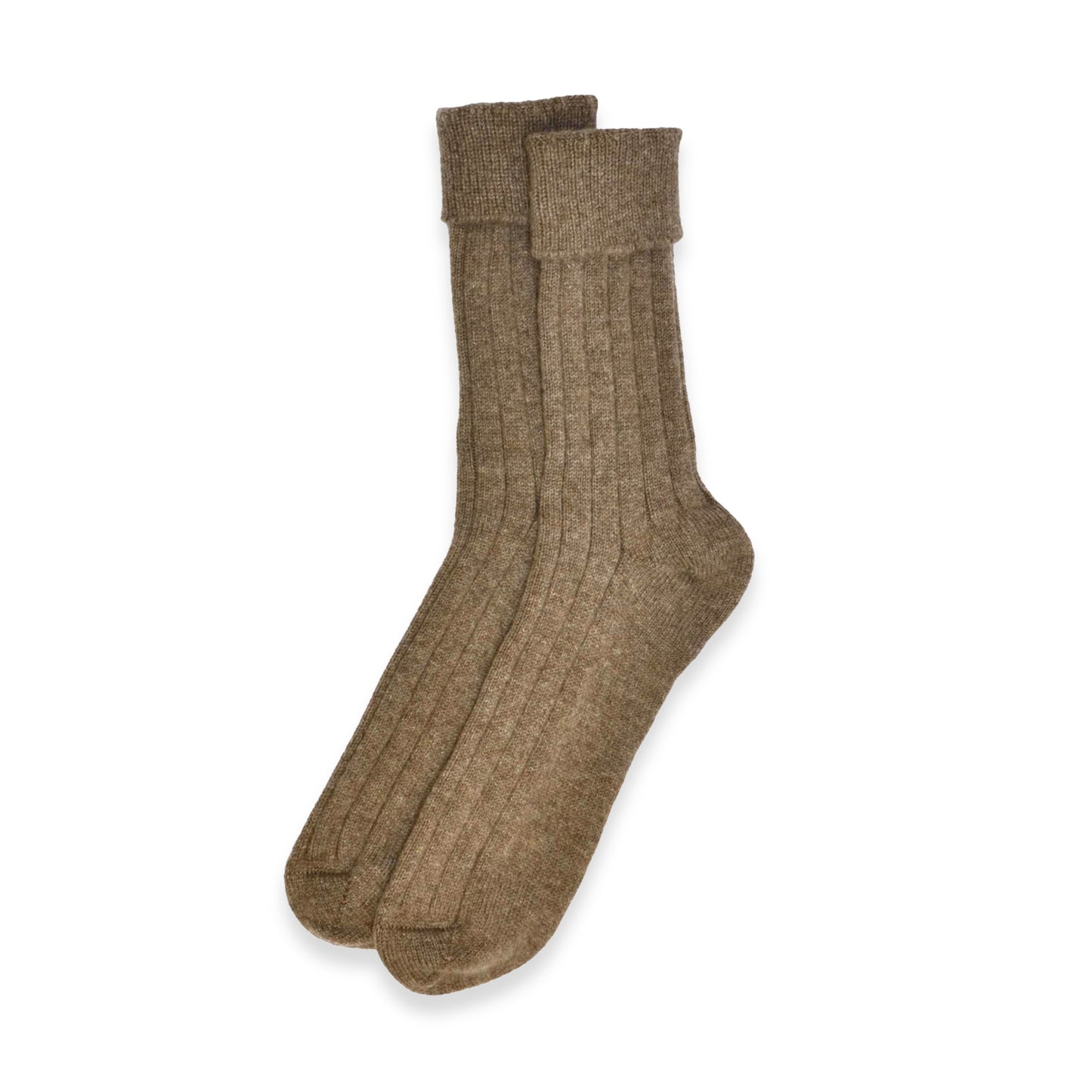 Men's Cashmere Socks in Camel