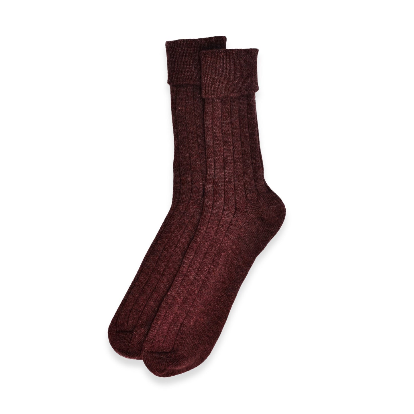 Men's Cashmere Socks in Claret