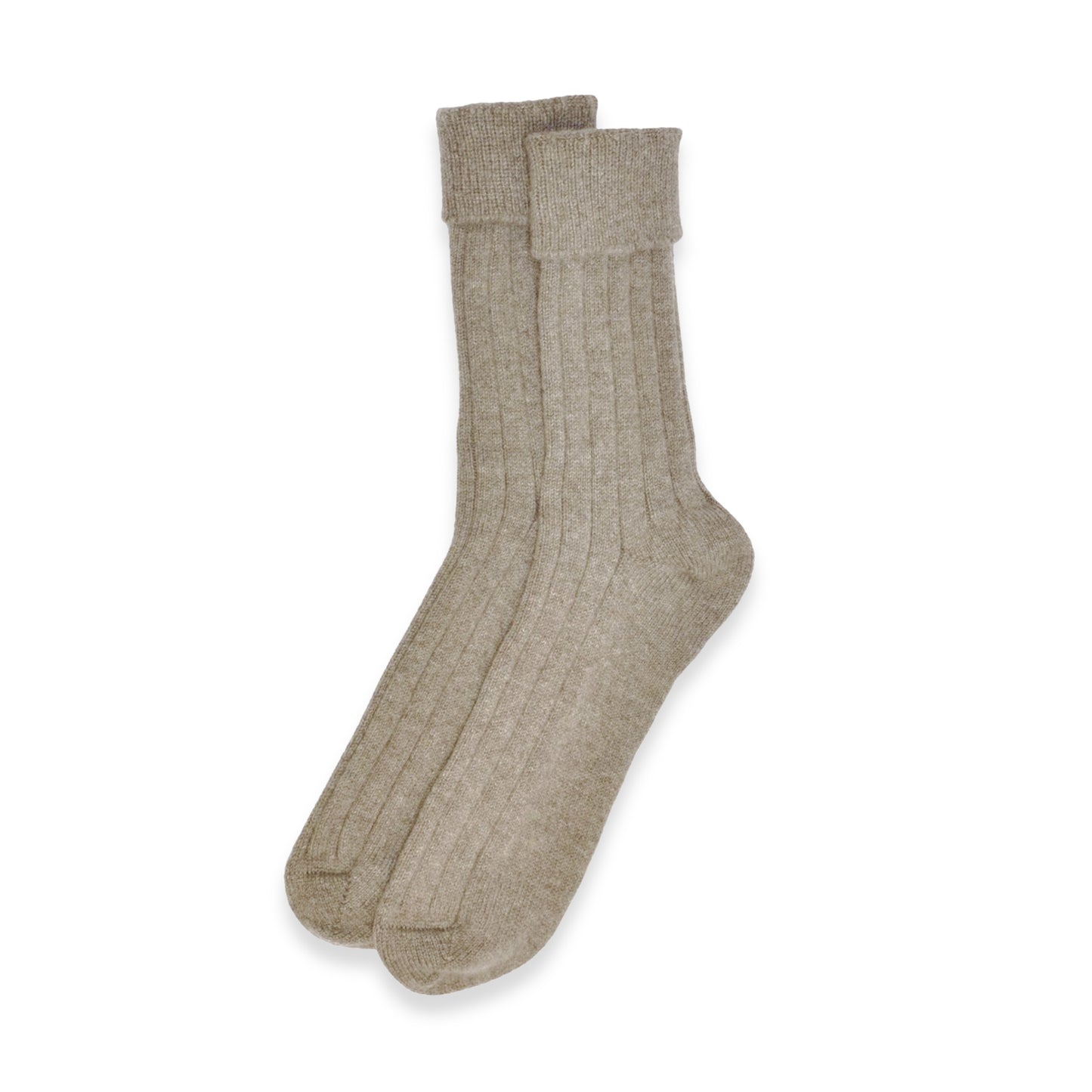 Men's Cashmere Socks in Dark Natural