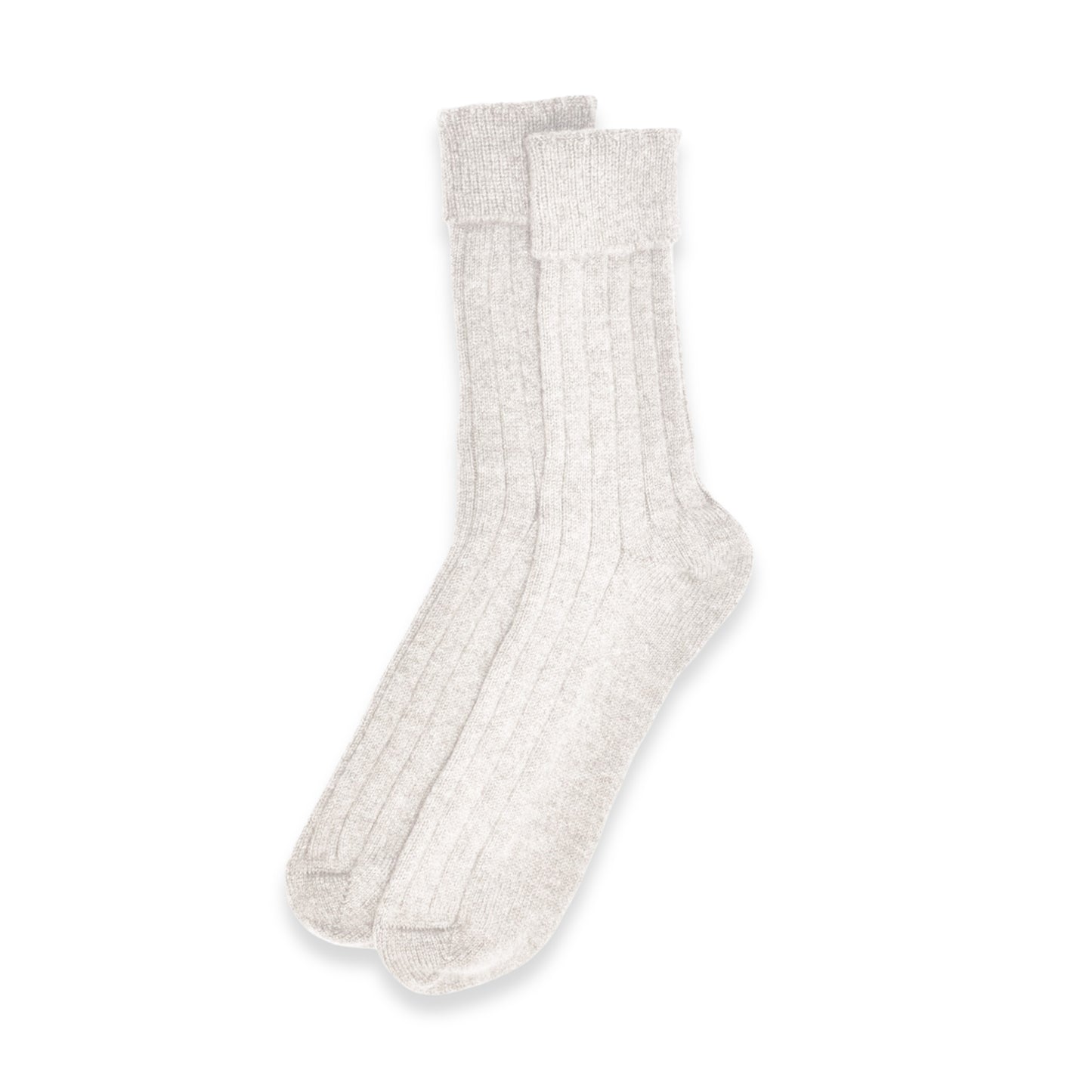 Men's Cashmere Socks in White Undyed