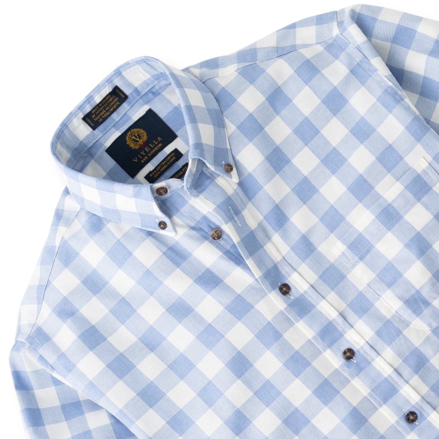 Men's Blue Buffalo Check Viyella Shirt