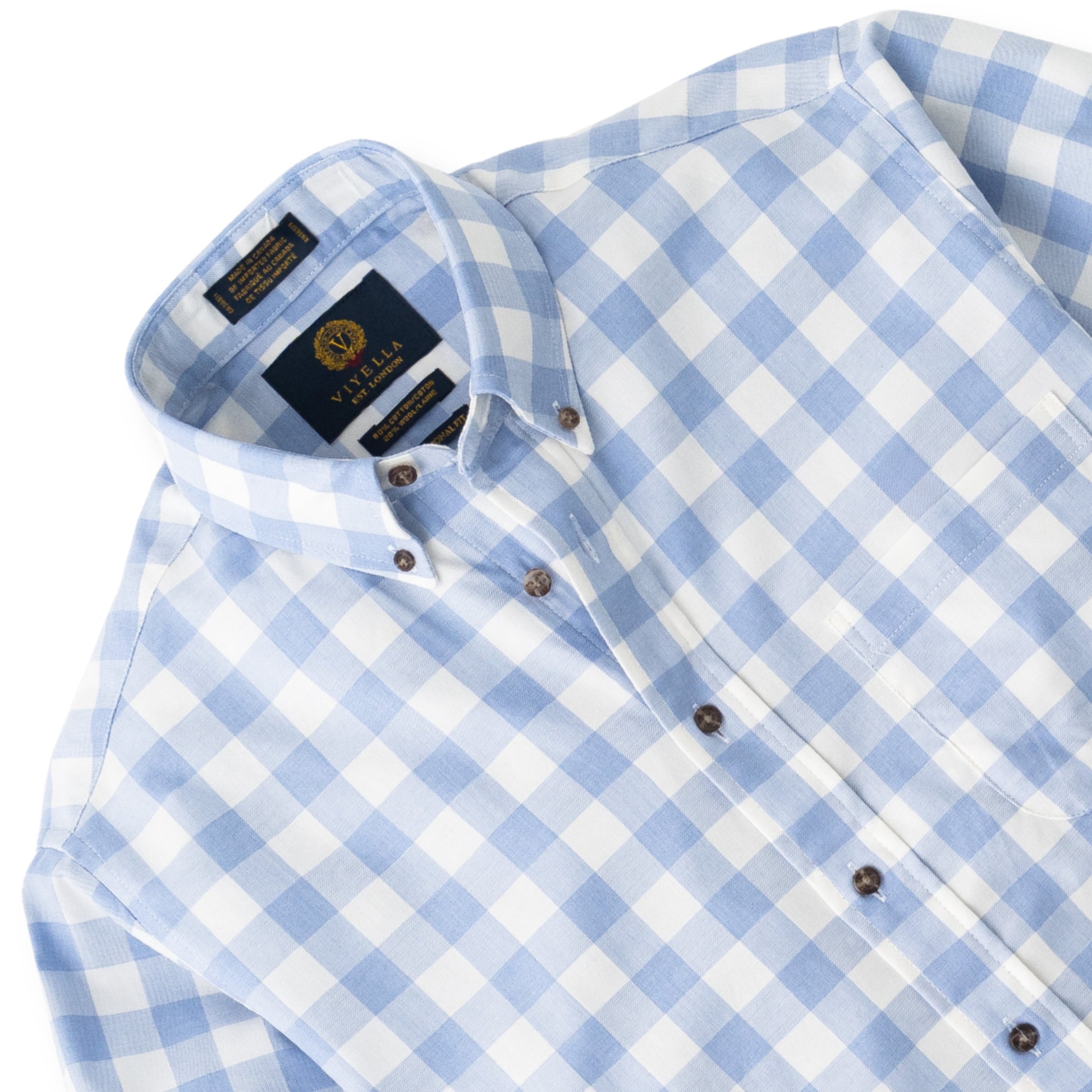 Men's Blue Buffalo Check Viyella Shirt