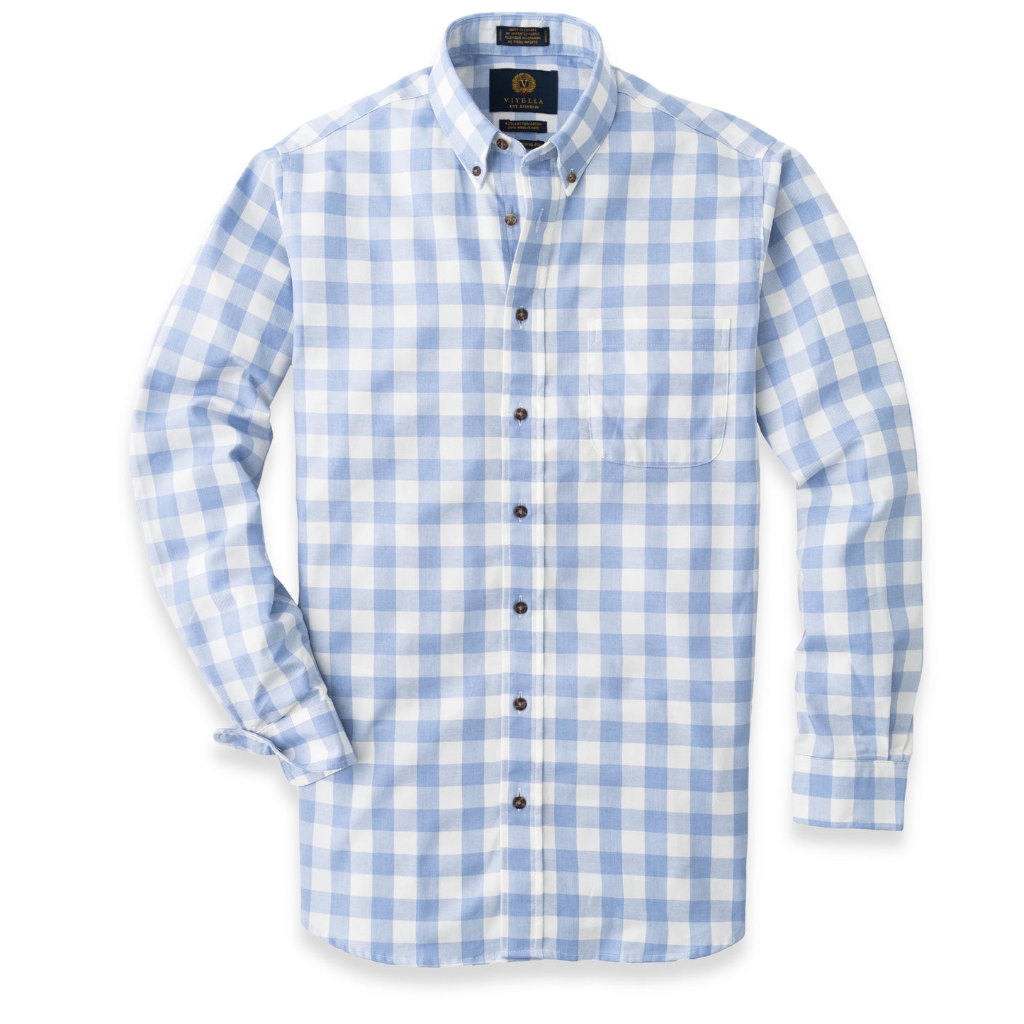 Men's Blue Buffalo Check Viyella Shirt