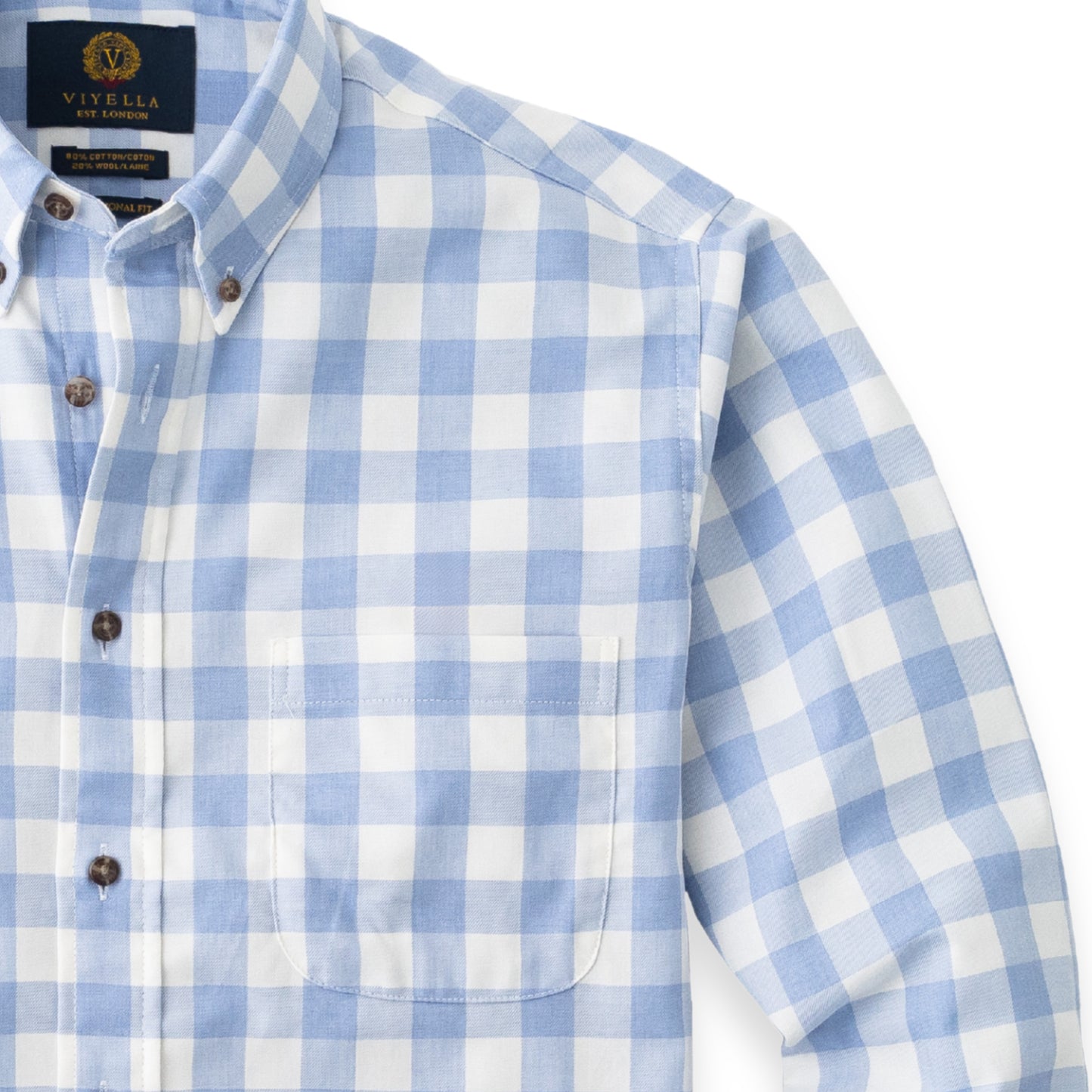 Men's Blue Buffalo Check Viyella Shirt