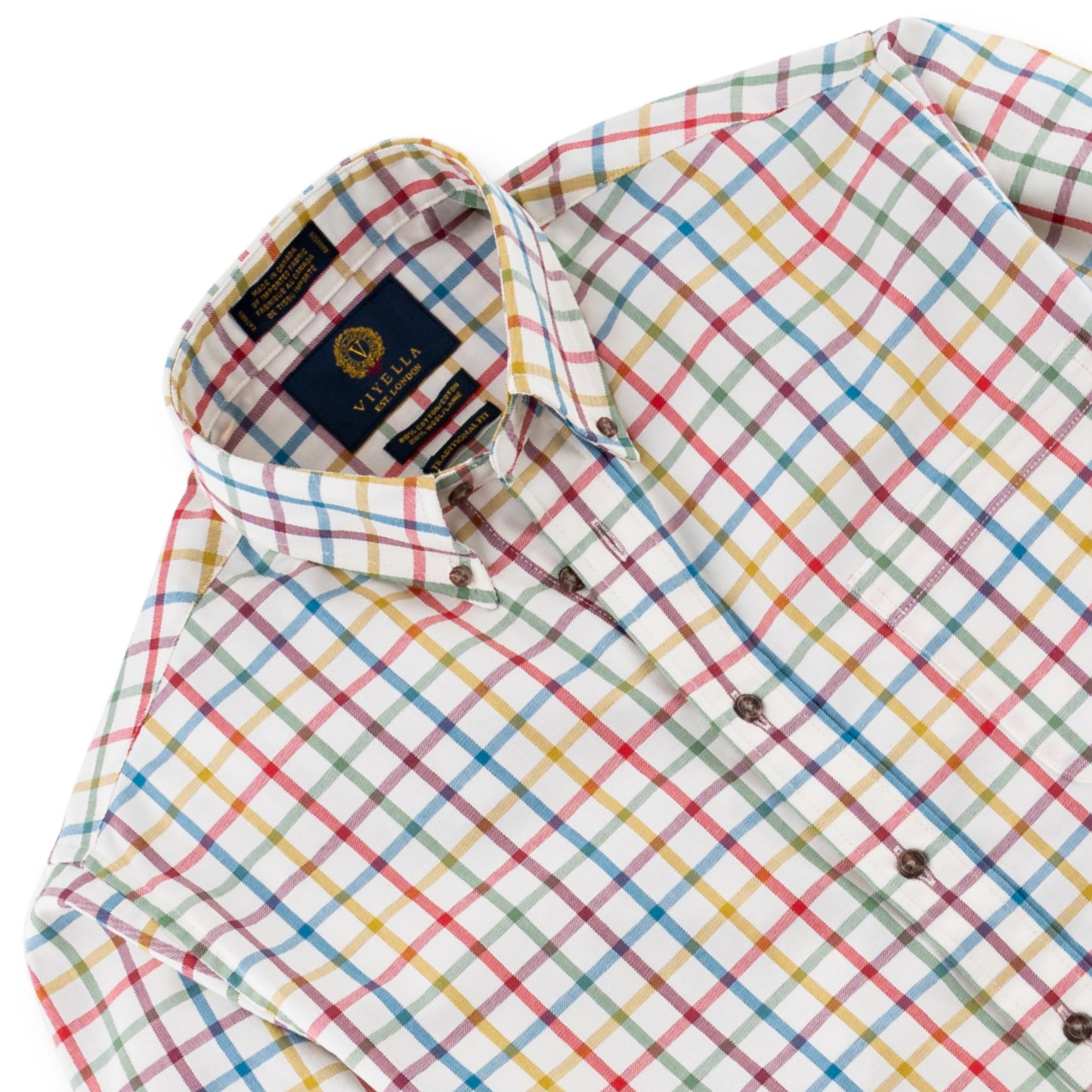 Men's Bright Large Tattersall Viyella Shirt