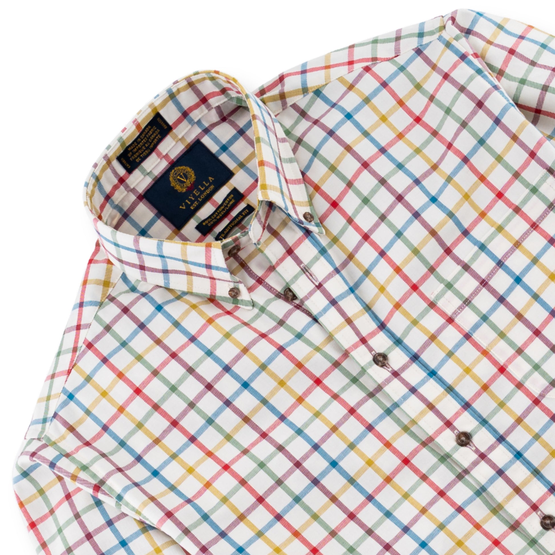 Men's Bright Large Tattersall Viyella Shirt