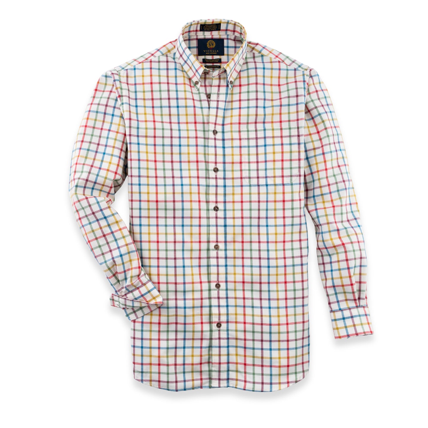 Men's Bright Large Tattersall Viyella Shirt