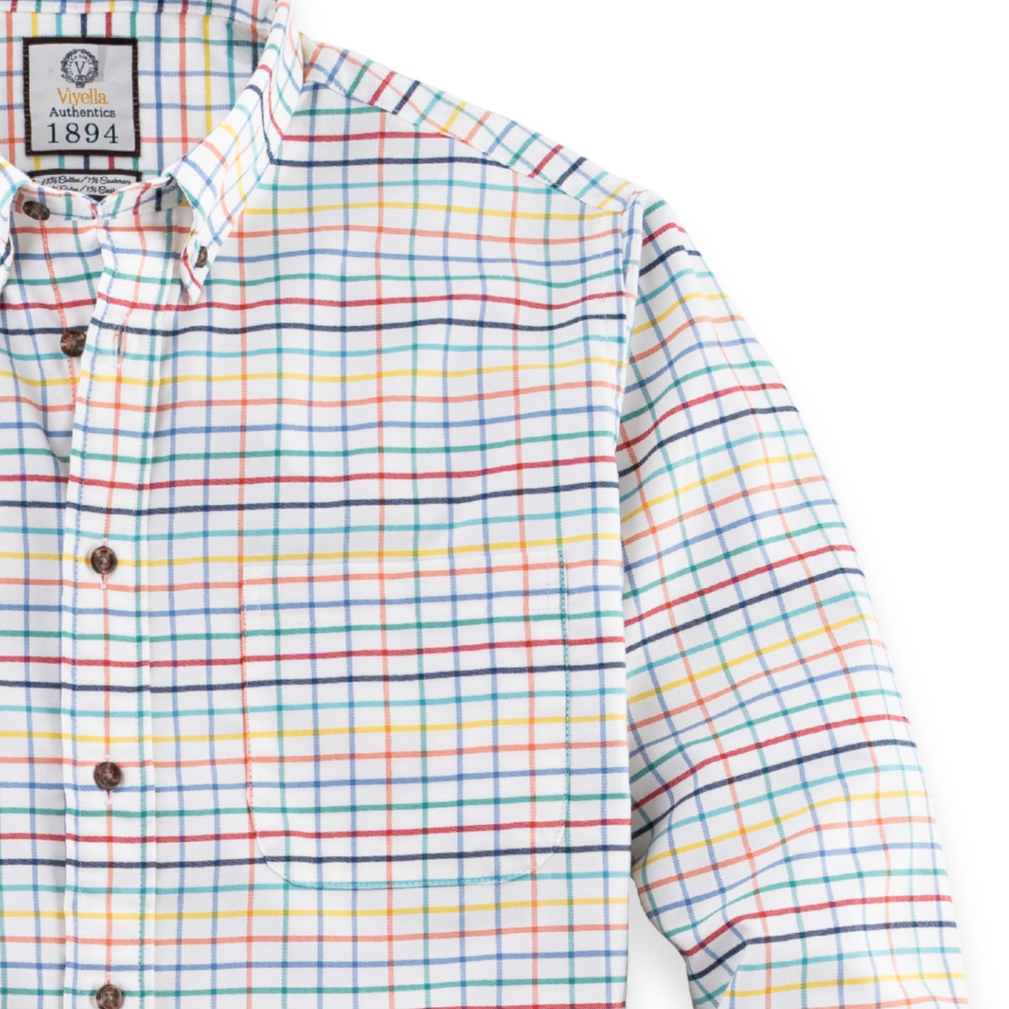 Men's Bright Tattersall Luxury Blend Viyella Shirt