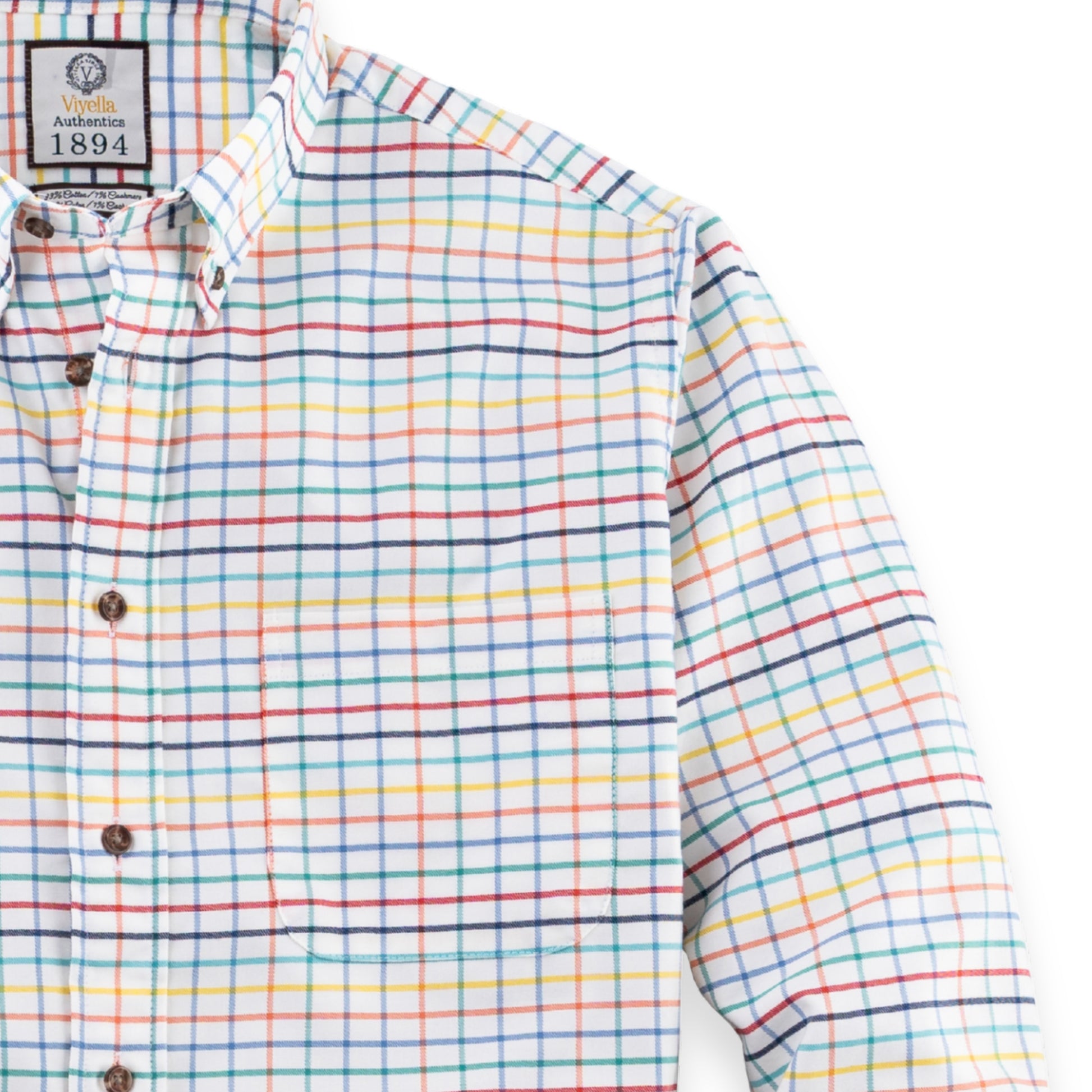 Men's Bright Tattersall Luxury Blend Viyella Shirt