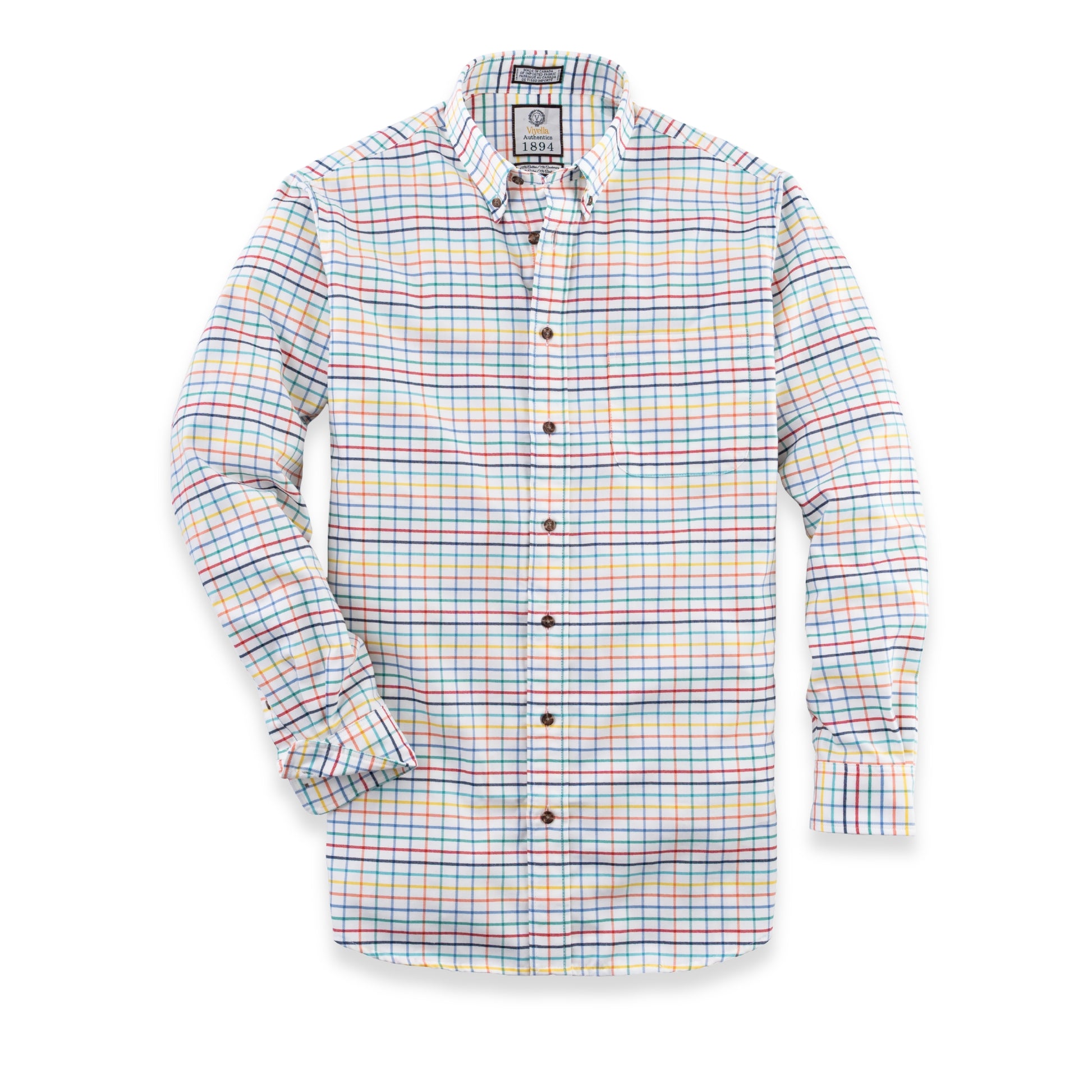 Men's Bright Tattersall Luxury Blend Viyella Shirt