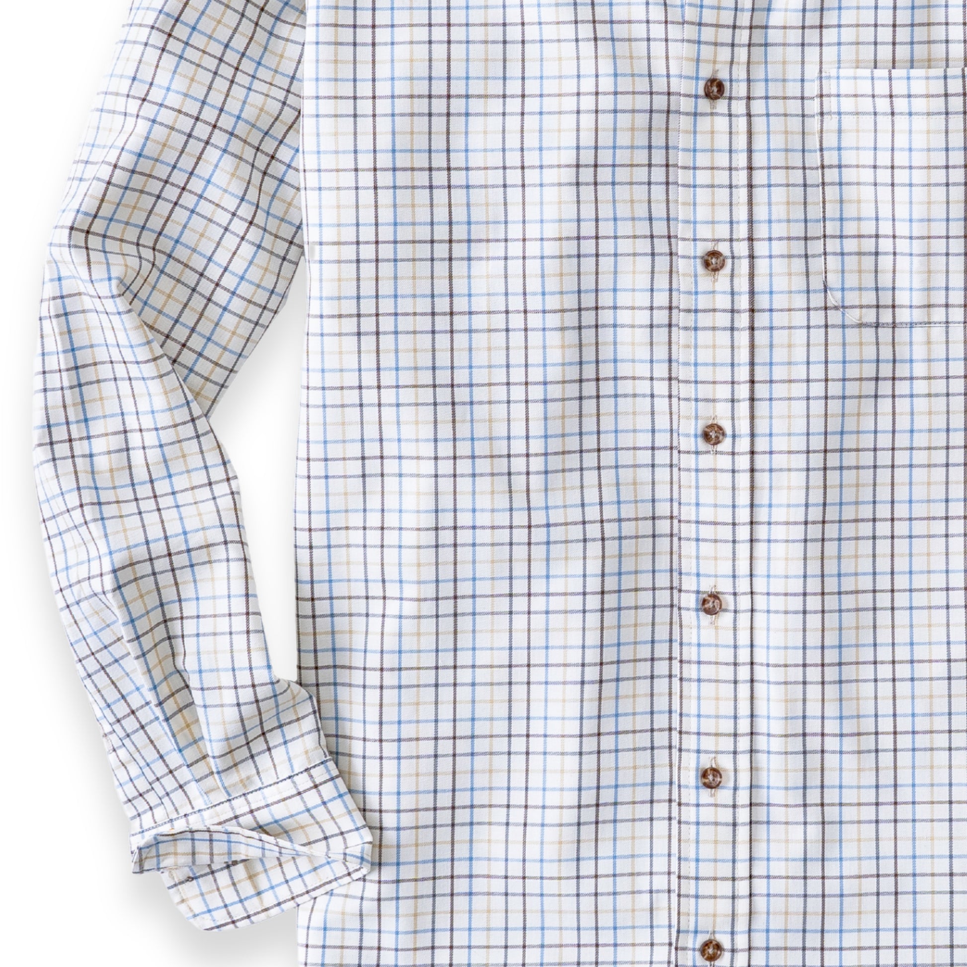 Men's Brown Tattersall Viyella Shirt