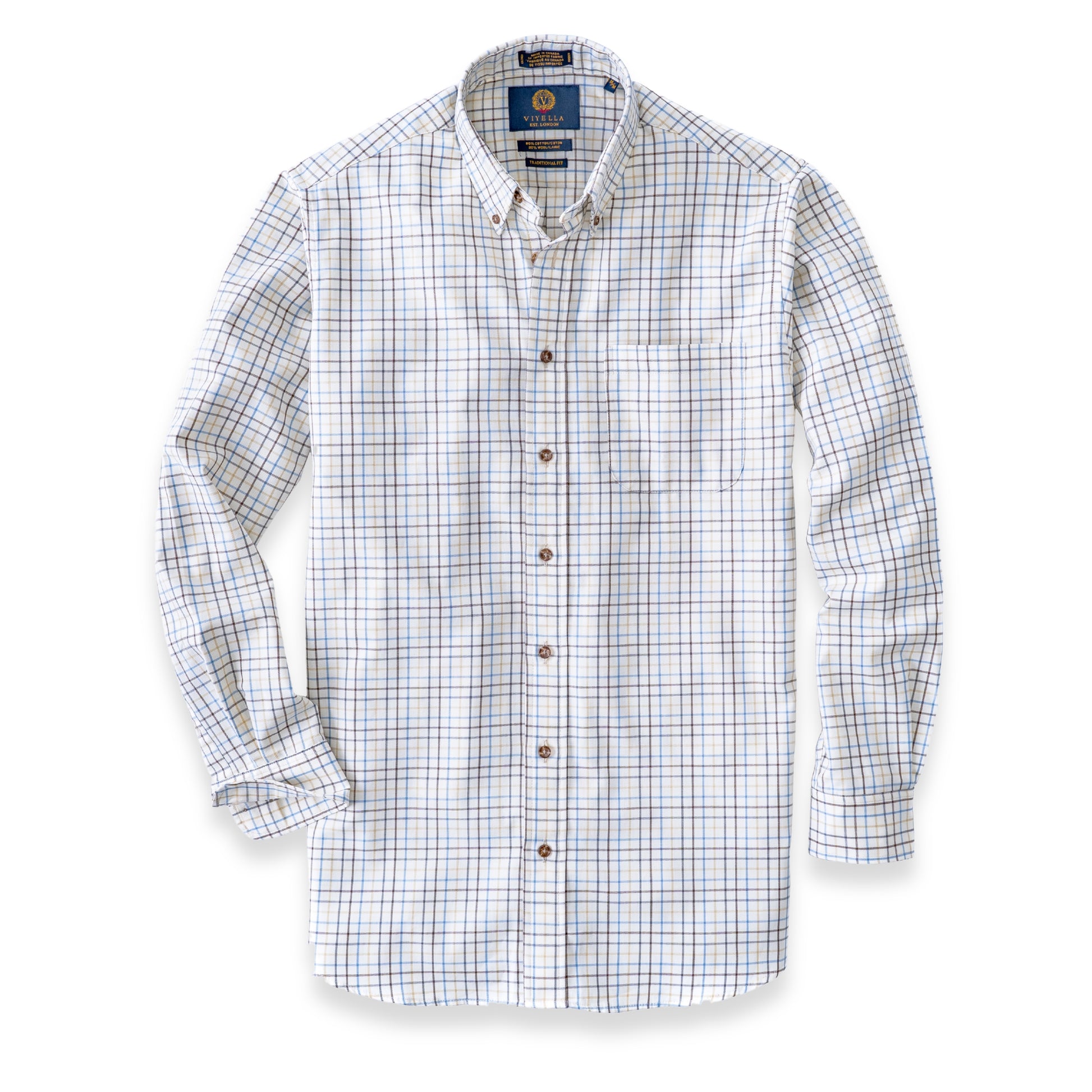 Men's Brown Tattersall Viyella Shirt