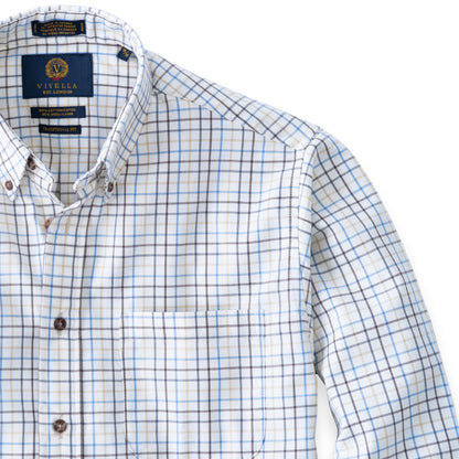 Men's Brown Tattersall Viyella Shirt