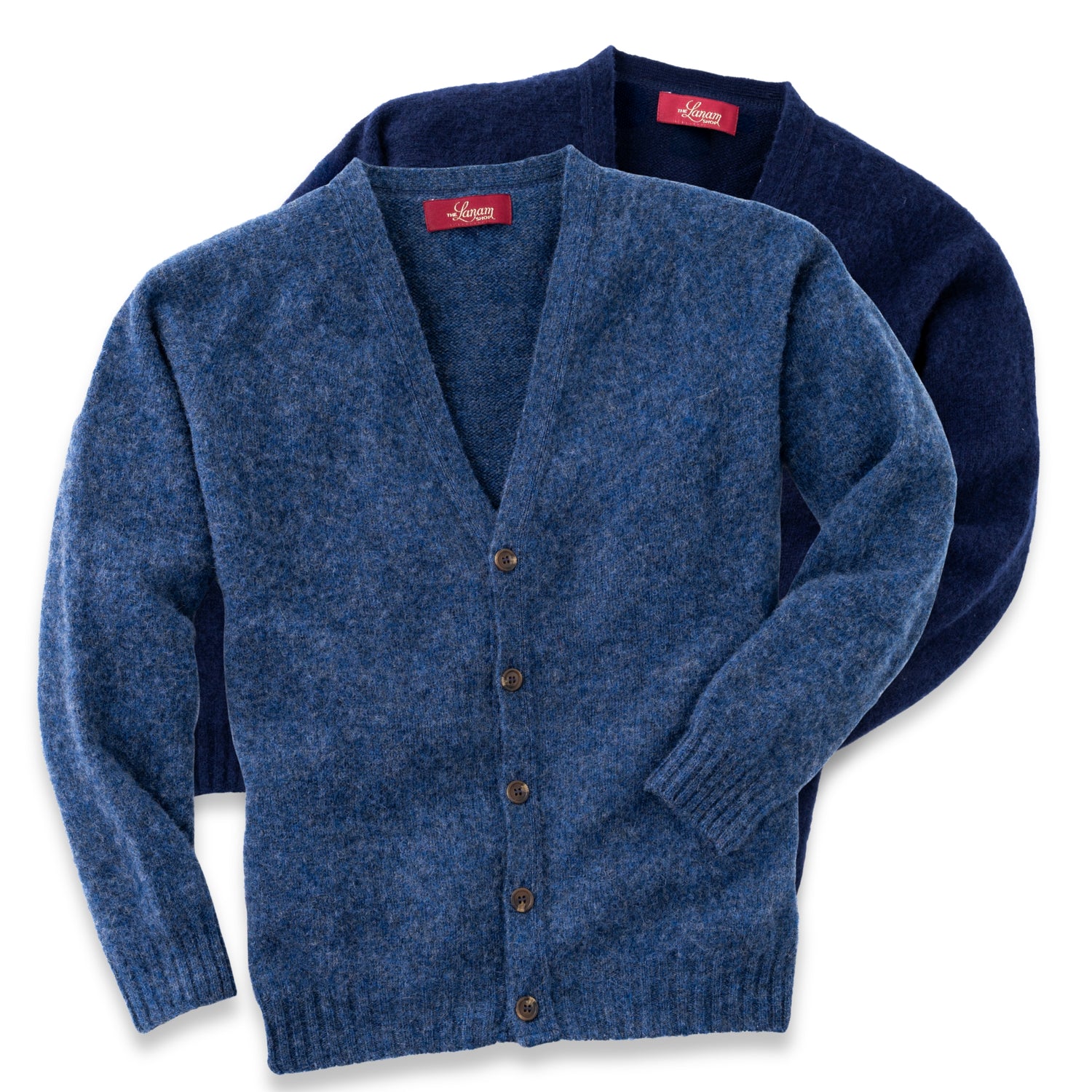 Men's Brushed Shetland Wool Cardigan | Made in Scotland