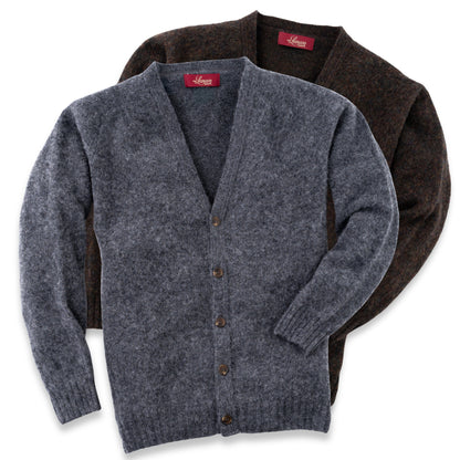 Men's Brushed Shetland Wool Cardigan | Made in Scotland