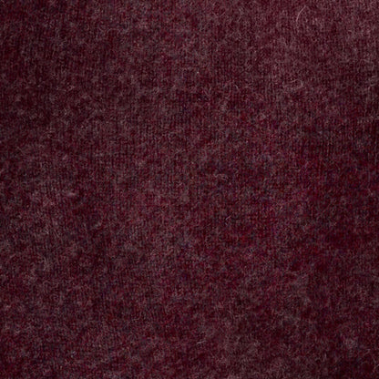 Men's Brushed Shetland Wool Crew Neck Sweater | Beetroot Red