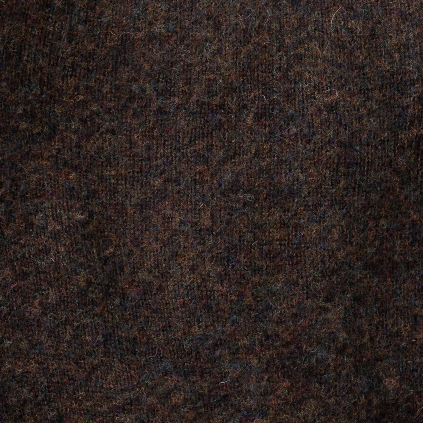 Men's Brushed Shetland Wool Crew Neck Sweater | Carob Brown