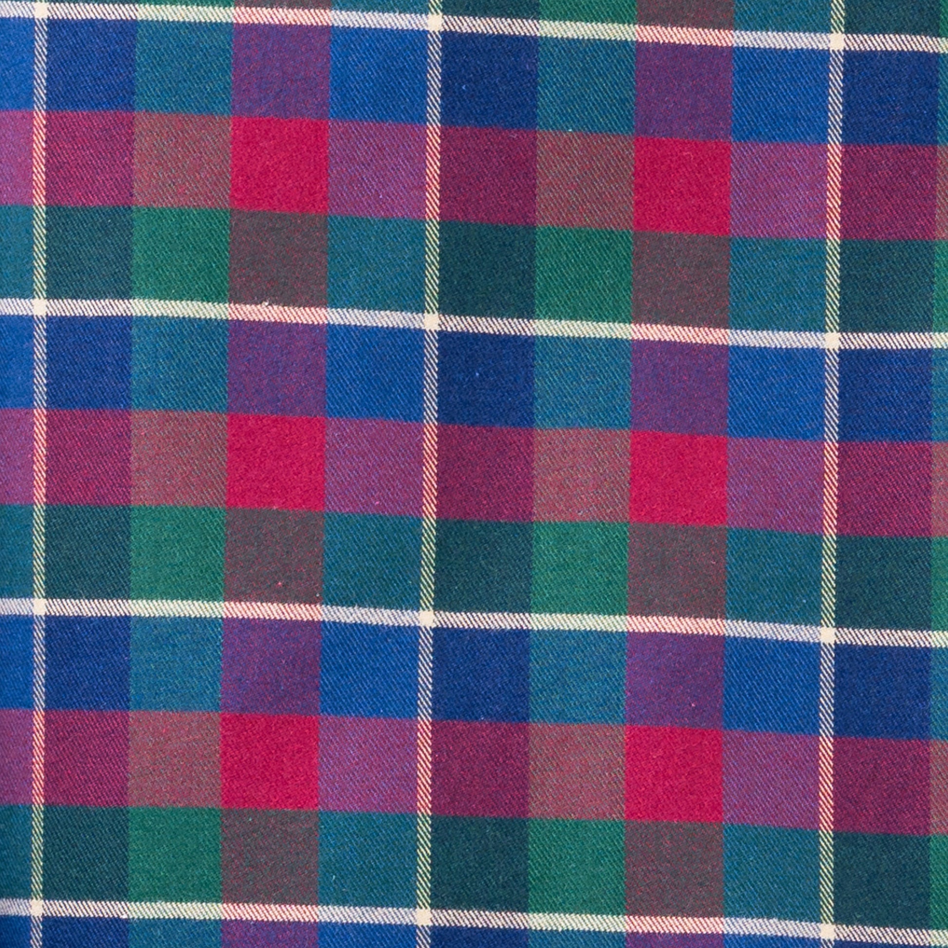 Men's Burgundy Plaid Luxury Blend Viyella Shirt