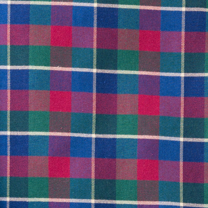 Men's Burgundy Plaid Luxury Blend Viyella Shirt