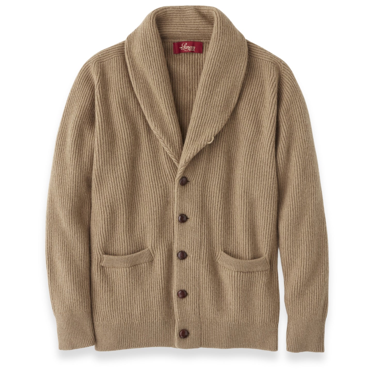 Men's Camel Hair Shawl Collar Cardigan | The Lanam Shop