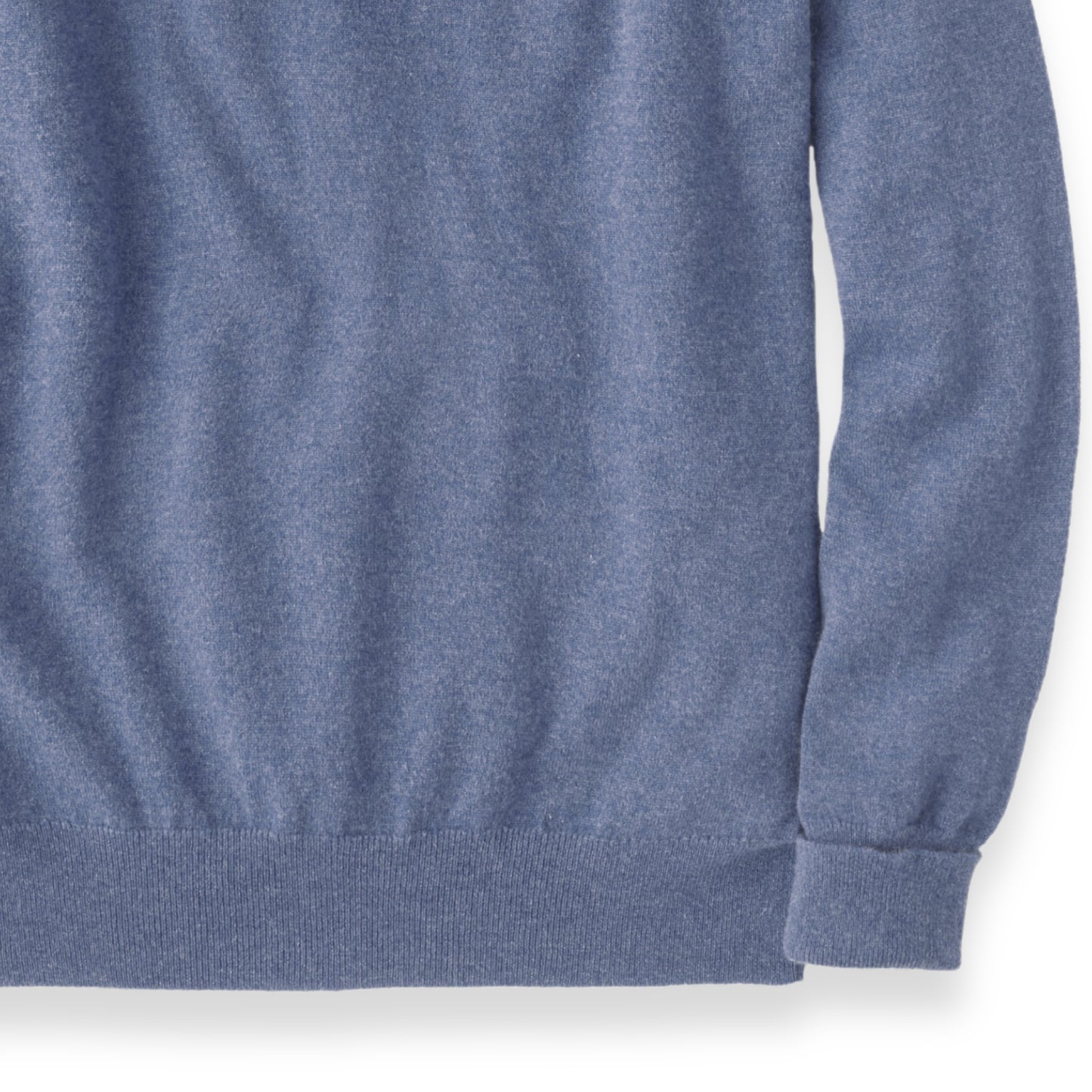 Men's Cashmere V-Neck Sweater With Set-In Sleeve in Lapis | The Lanam Shop