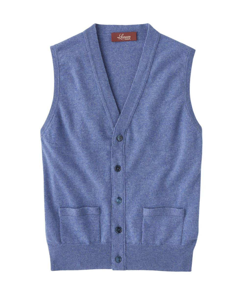 Men's Cashmere Waistcoat With Two Pockets Made in Scotland