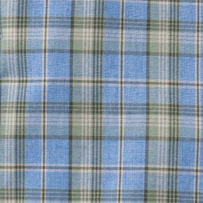 Men's Chambray Blue Plaid Viyella Shirt