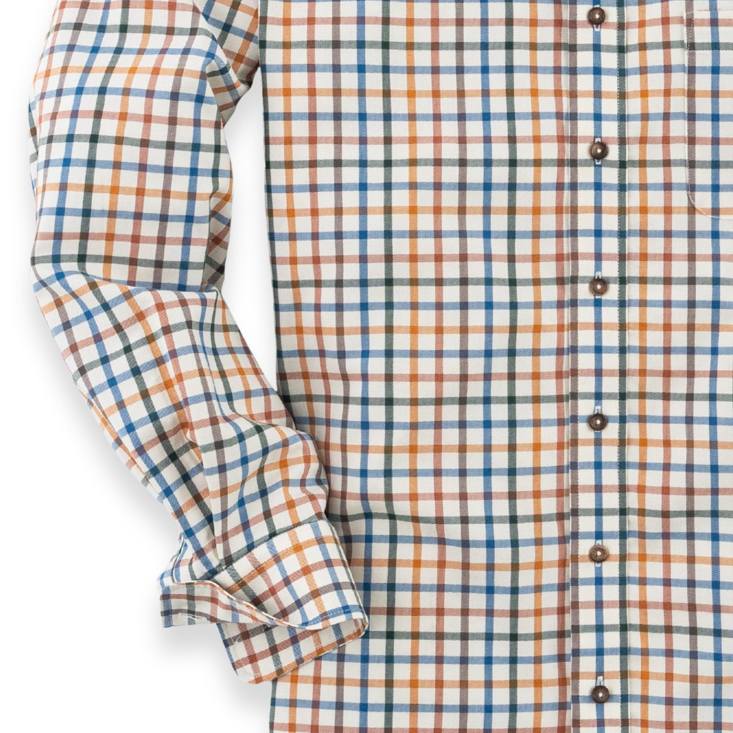 Men's Cream Large Tattersall Viyella Shirt