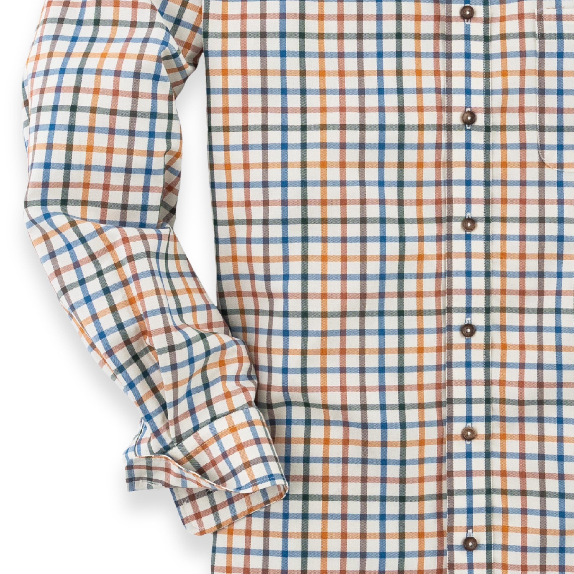 Men's Cream Large Tattersall Viyella Shirt