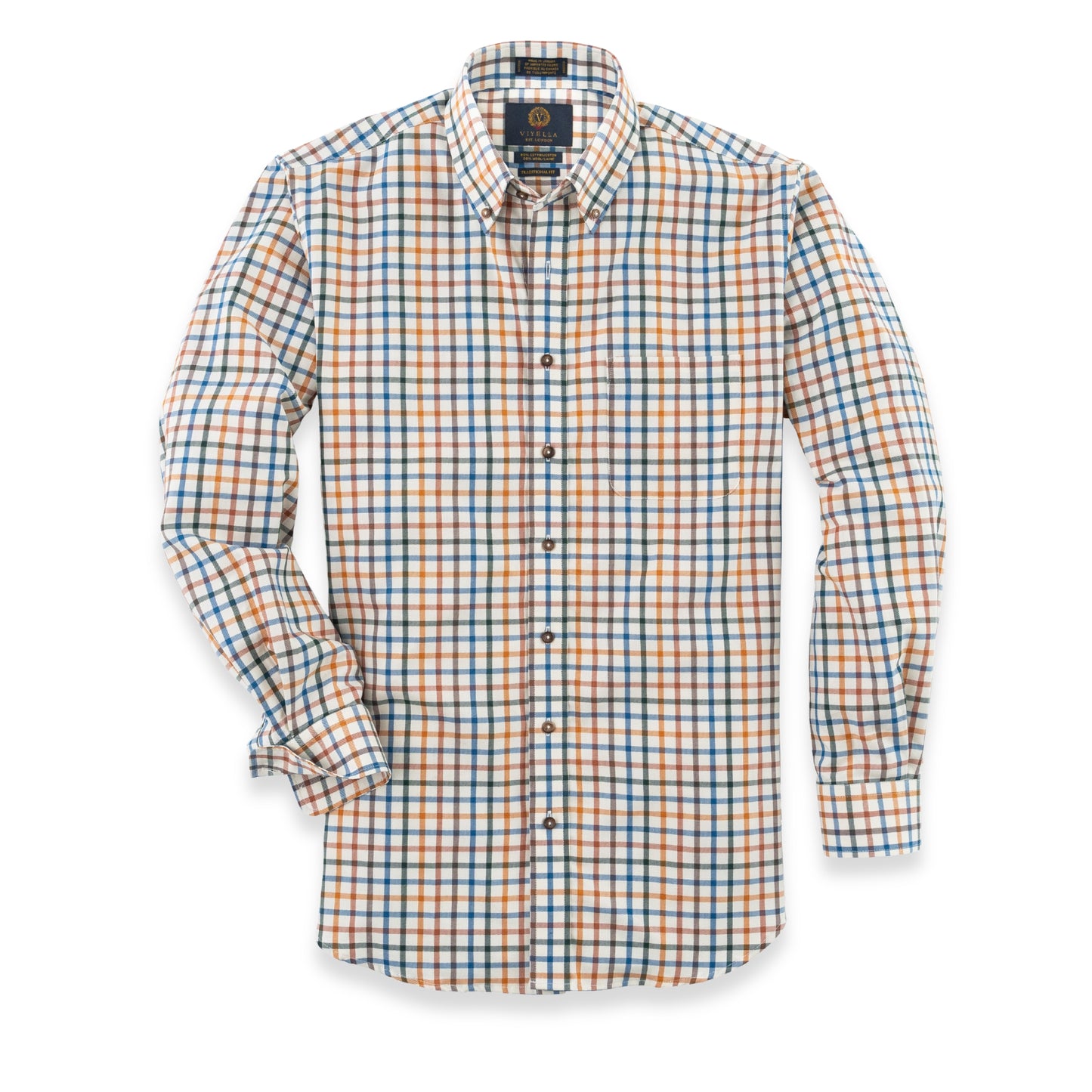 Men's Cream Large Tattersall Viyella Shirt