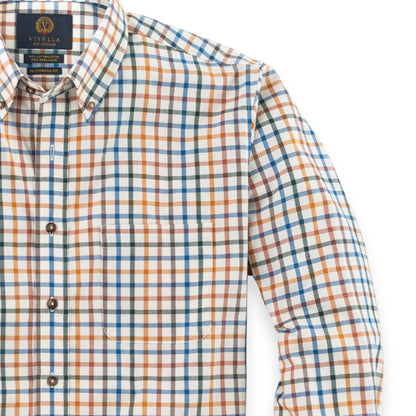 Men's Cream Large Tattersall Viyella Shirt