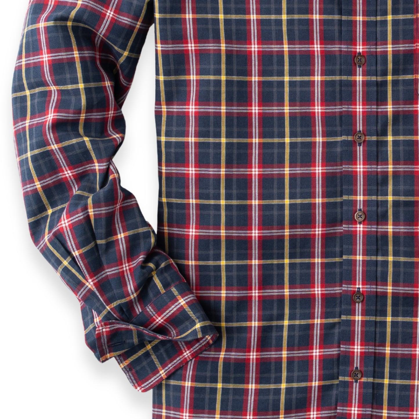 Men's Dark Blue Plaid Viyella Shirt