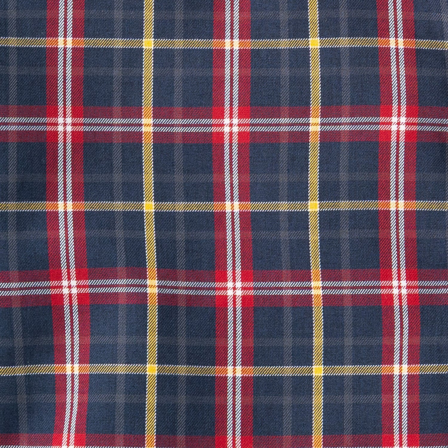 Men's Dark Blue Plaid Viyella Shirt