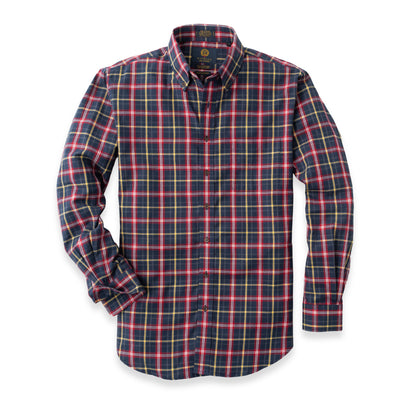 Men's Dark Blue Plaid Viyella Shirt