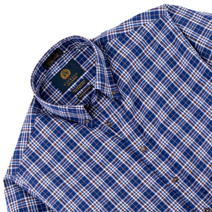 Men's Denim Blue Check Viyella Shirt