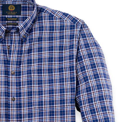 Men's Denim Blue Check Viyella Shirt