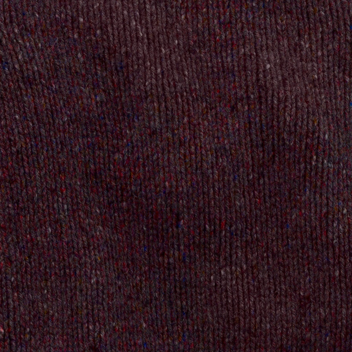 Men's Donegal Lambswool Crew Neck Sweater with Rib Knit Detail | Bordeaux Red Donegal