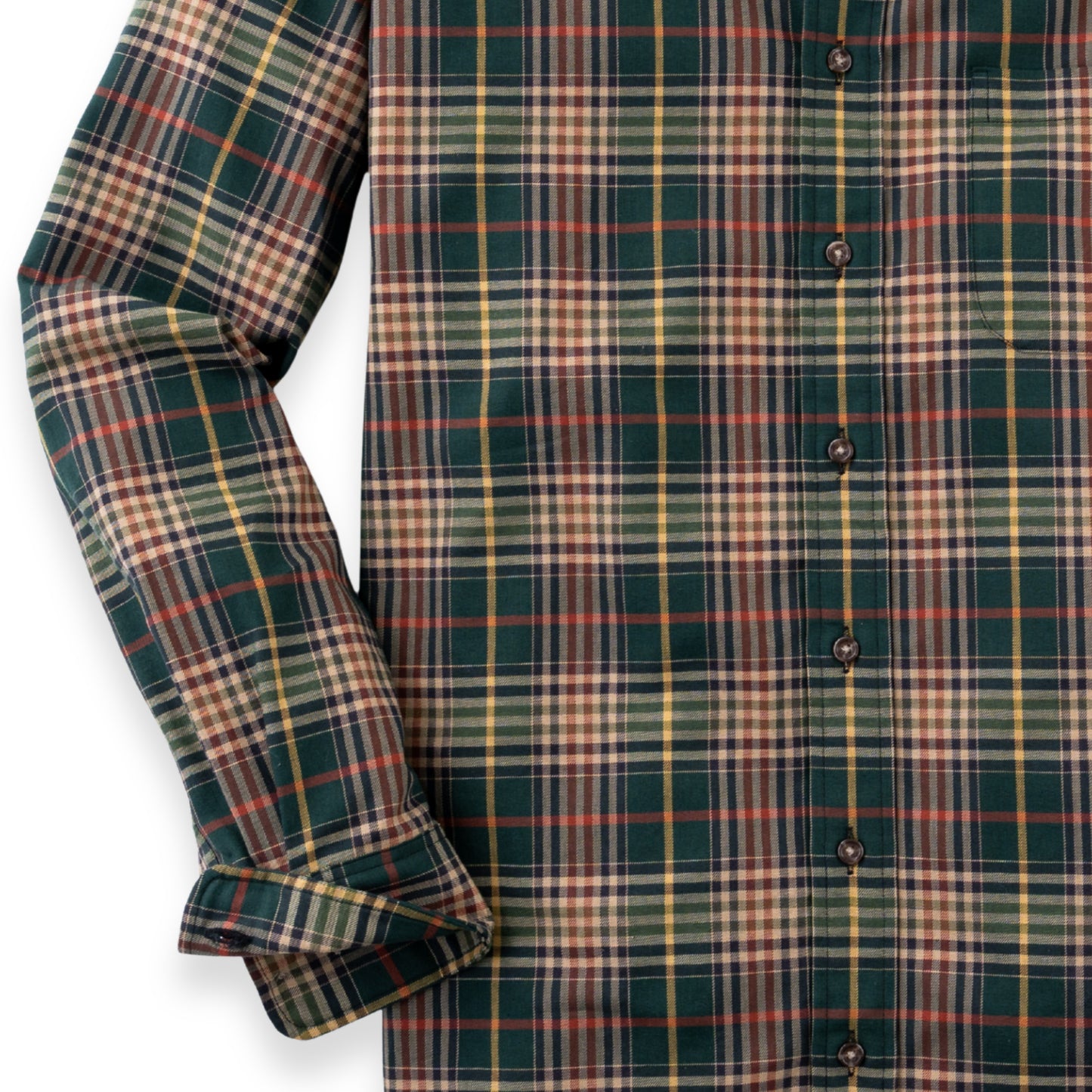 Men's Forest Green Plaid Viyella Shirt