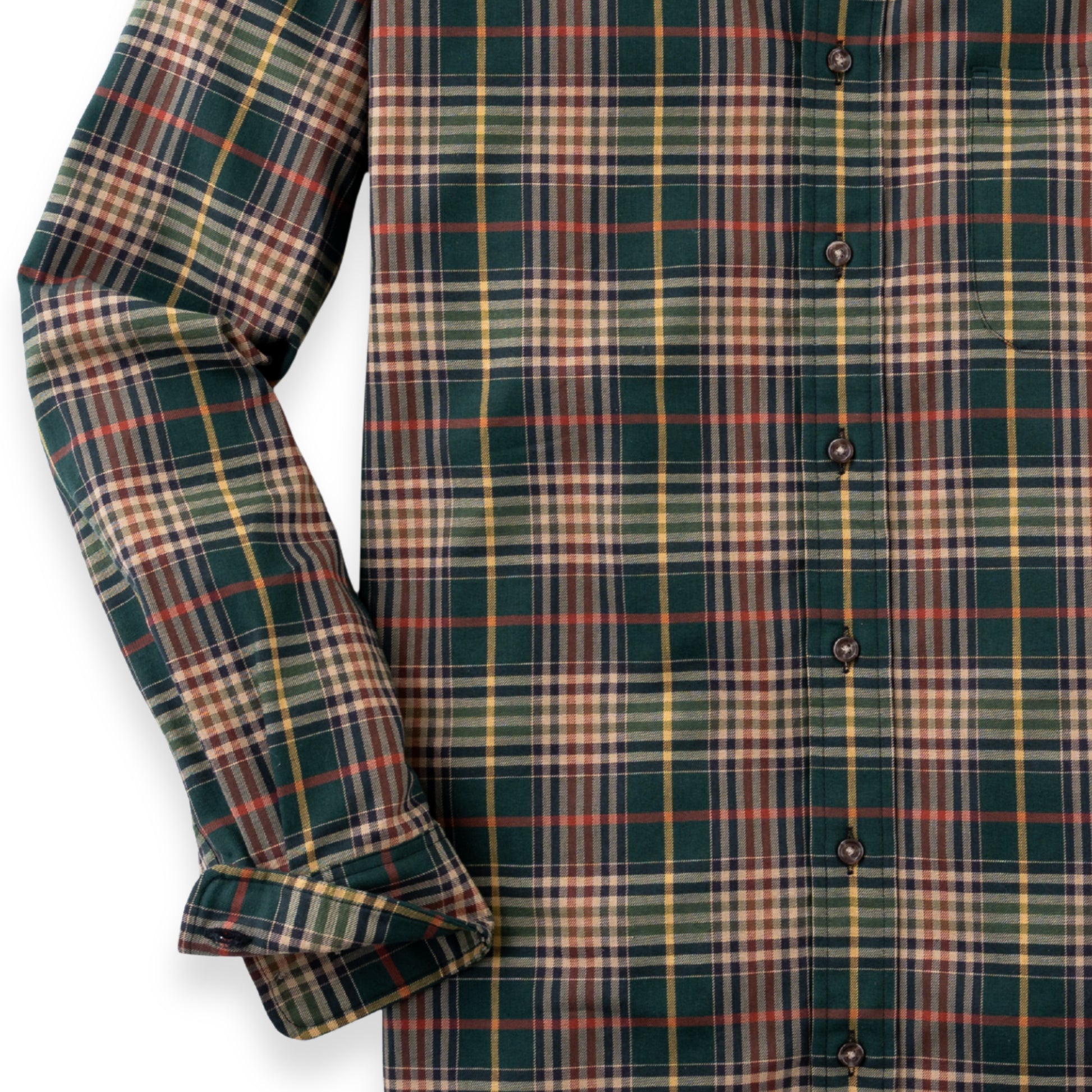 Men's Forest Green Plaid Viyella Shirt