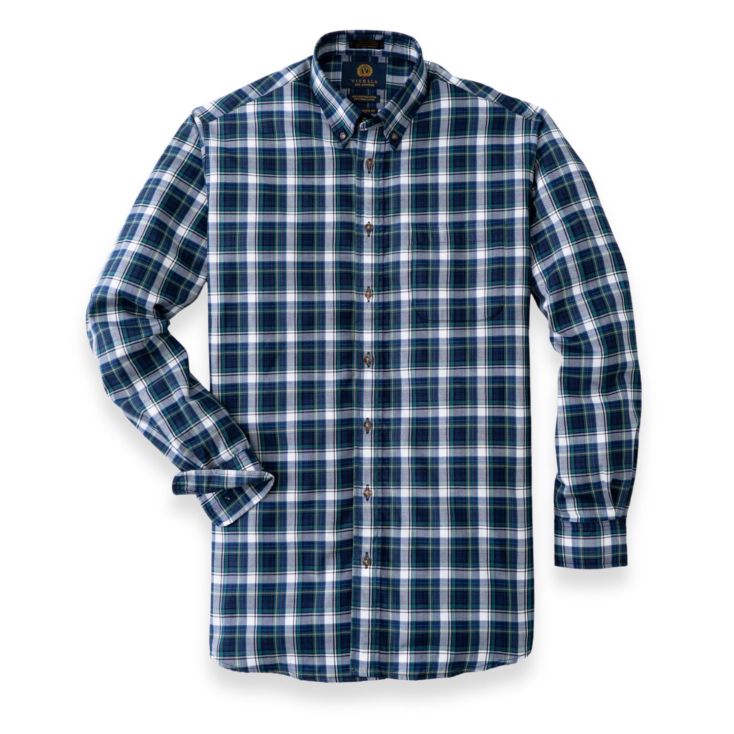 Men's Forest Green Plaid Viyella Shirt