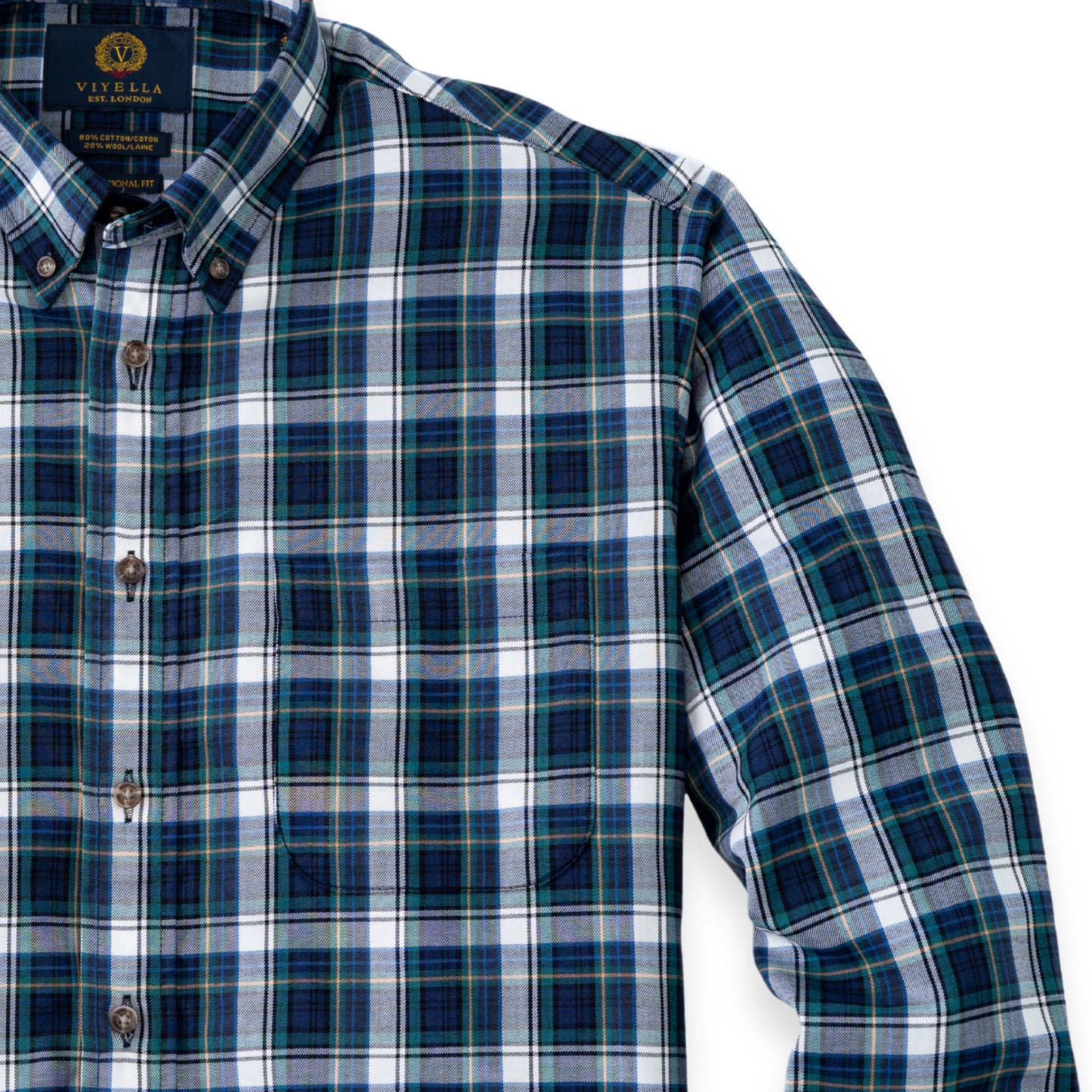 Men's Forest Green Plaid Viyella Shirt