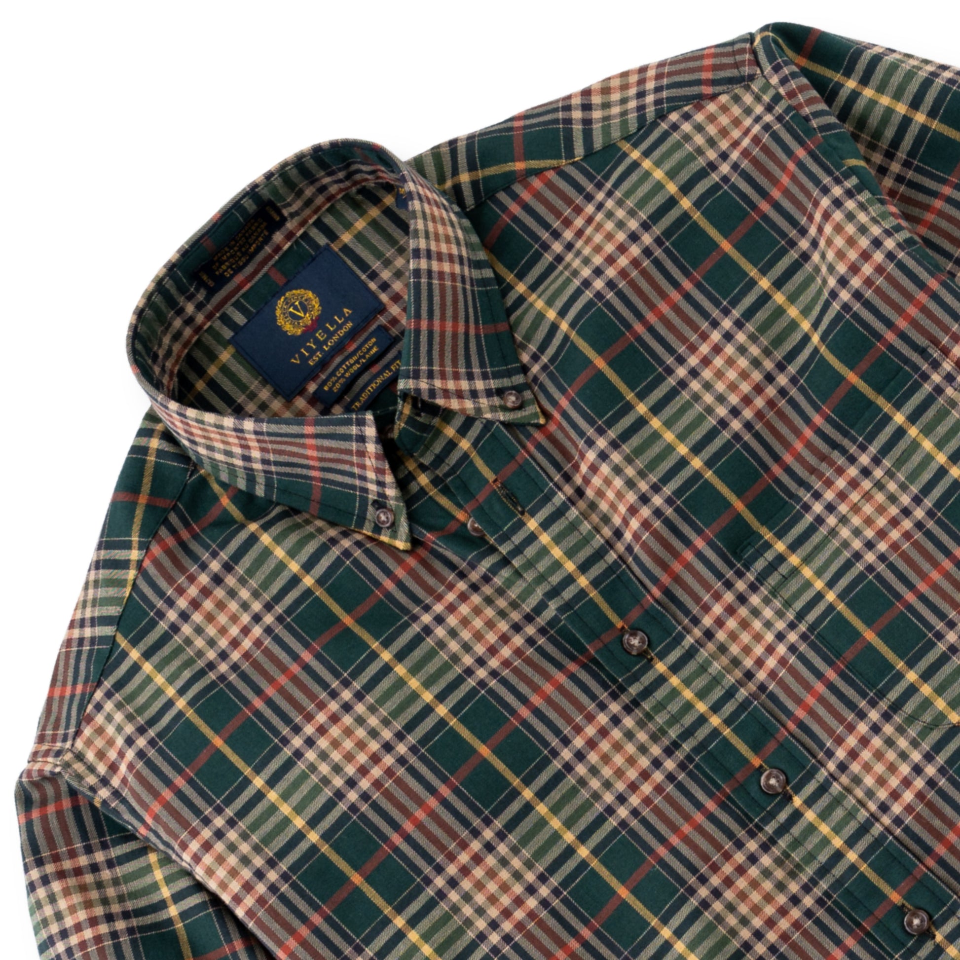 Forest Green Plaid Viyella Shirt