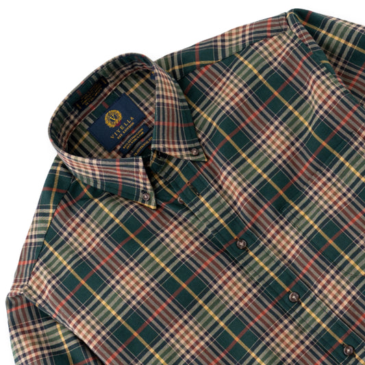 Men's Forest Green Plaid Viyella Shirt
