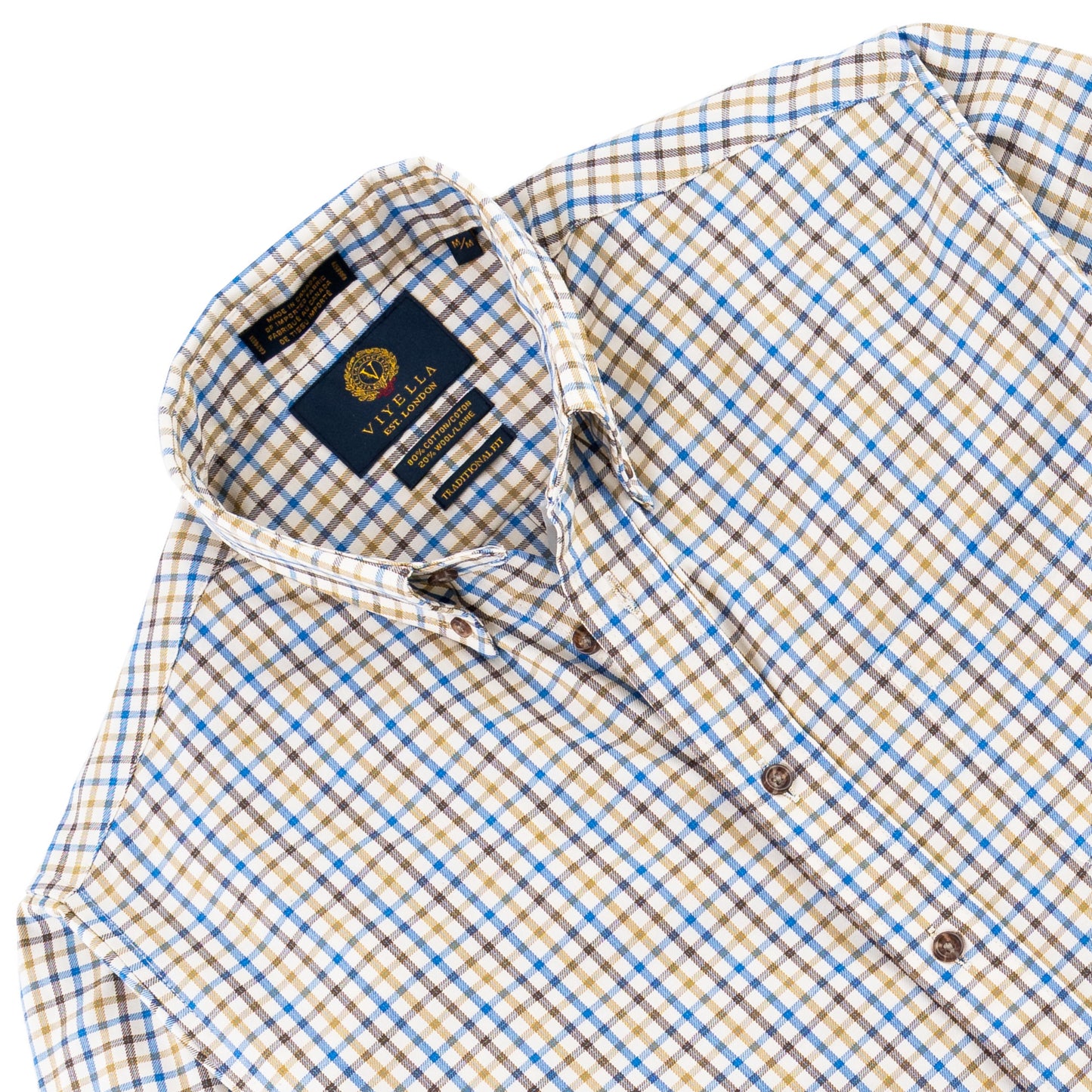 Men's Green and Blue Tattersall Viyella Shirt