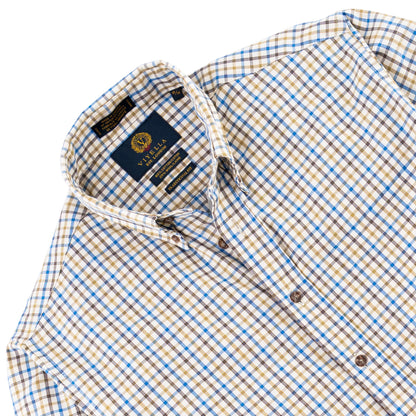 Men's Green and Blue Tattersall Viyella Shirt