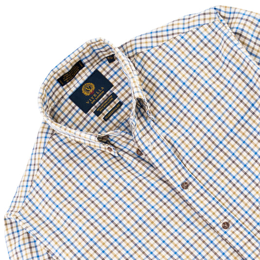 Men's Green and Blue Tattersall Viyella Shirt