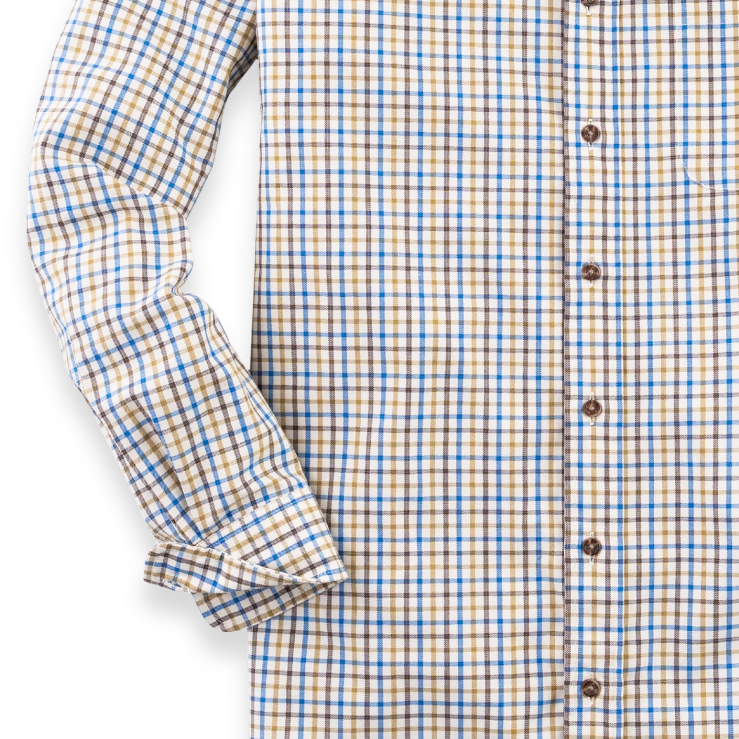 Men's Green and Blue Tattersall Viyella Shirt