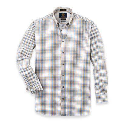 Men's Green and Blue Tattersall Viyella Shirt