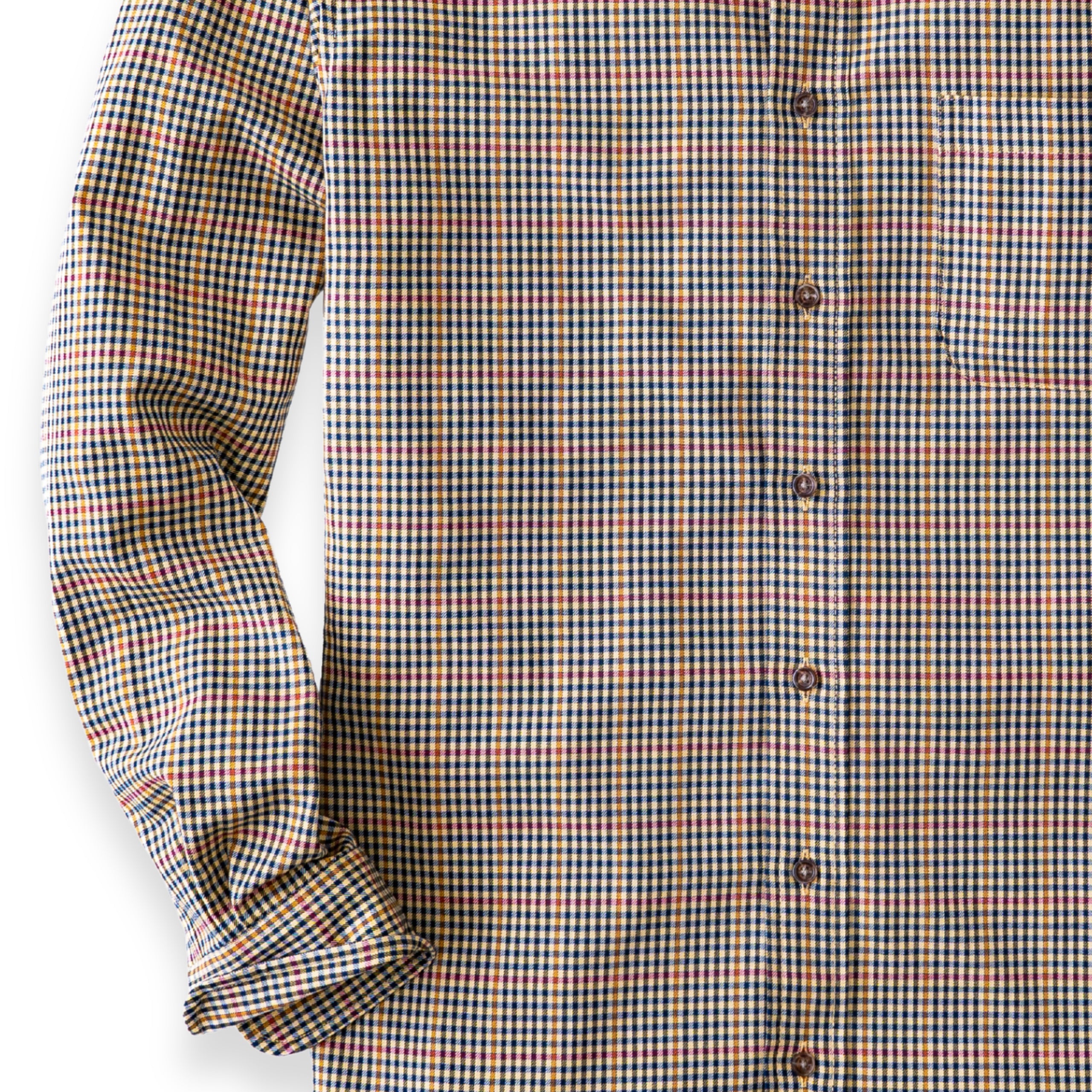 Men's Viyella Gun Check Shirt | Cotton & Wool Blend | The Lanam Shop