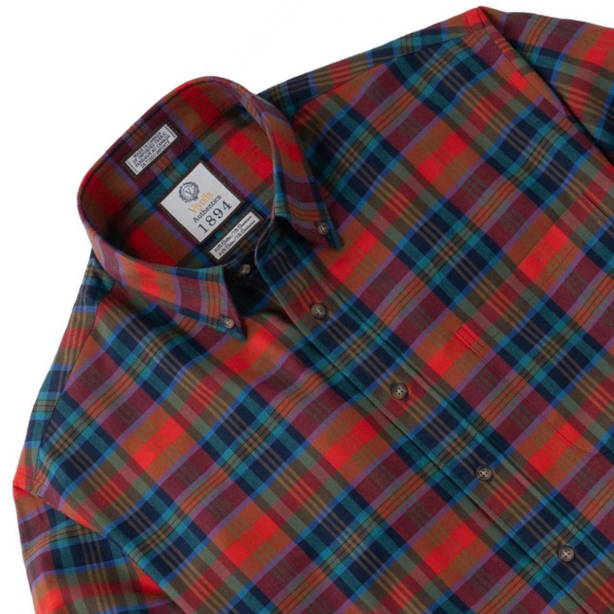 Men's Hunt Red Plaid Luxury Blend Viyella Shirt